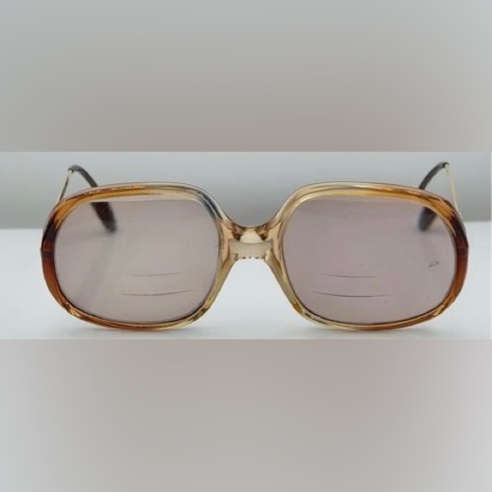 Vintage L’AMY MARTINE Brown Oval Sunglasses Frames
